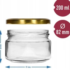 Syltburkar med lock 6 st 200 ml