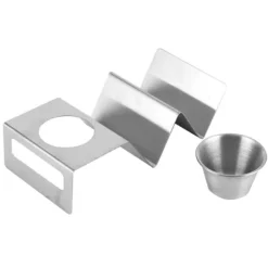 Tillbehör För Matservering-Tacohållare i rostfritt stål för Hem Kök Restaurang Bufféverktyg