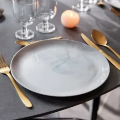 Tallrik - Luminarc - Diwali Marmor - 25 cm - Grå - Opal, ultrahållbart glas