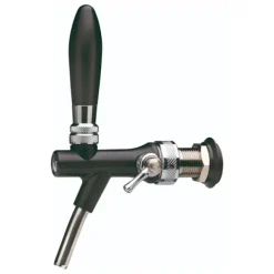 Tappkran med flödesreglering tillverkad av krom nickelstål och ABS-plast, svart