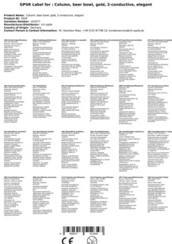 Tapptorn guld 2-vägs, elegant, "toppkvalitet!"