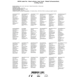 Ölkranar-tapptorn, svanhalsmodell, 1-radig, mässing