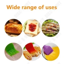 Bakpenslar-TD® 5 delar silikonborsteset - oljeborste för kök Högtemperaturbeständig BBQ-matkaka