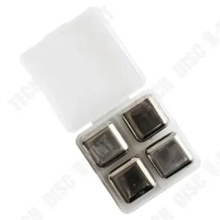 TD® 4 stycken whiskyisbitar i rostfritt stål - Högkylningsteknik - Återanvändbara iskuber - Alkohol och whiskytillbehör