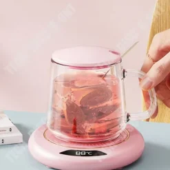 TD® Intelligent Termisk Isolering Elektrisk Termostatisk Uppvärmd Coaster Justerbar temperatur Uppvärmd Coaster