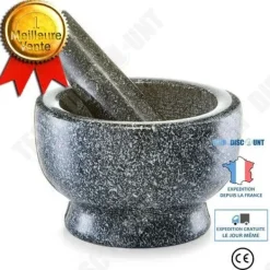 Mortlar & Mortelstötar-TD® Marmor Vitlöksmortel Granit Vitlökspress Hushållskvarn för krossning av stenmurbruk