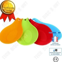 Skedhållare-TD® Set med 4 silikonskedsstöd för köksredskap