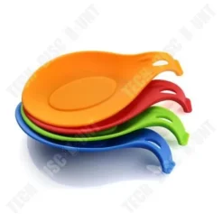 Skedhållare-TD® Set med 4 silikonskedsstöd för köksredskap