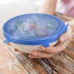 Skållock-TD® Silikon Stretch Lock Paket med 6 olika storlekar Rund form Ekonomisk Bra kvalitet Mikrovågsekonomi