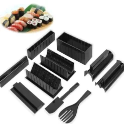 Sushimattor-TD® Sushi Tool Classic Rolling Shutter Artefact Full Set Hjärtformad Sushi Form Set