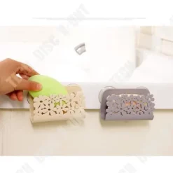 TD® Tvålkopp med sugkoppar för diskbänk eller tvättställ - duschtvålskål för smart förvaring av tvål, svampar