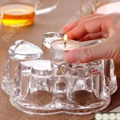 Teapot - TECH DISCOUNT - 600ml - Borosilikatglas - Set med bas och 4 koppar - Vit