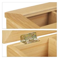 Tebryggare-Teaskrin, Bambu, 9x28x23 cm, Natur