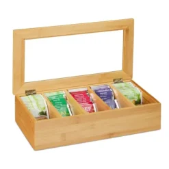 Tebryggare-Teaskrin, Bambu, 9x37x20 cm, Natur