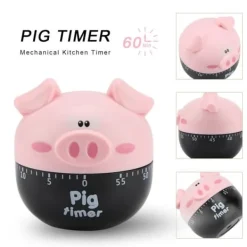 Tecknad gris kökstimer - sött och effektivt verktyg för matlagningstid