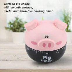 Tecknad gris kökstimer - sött och effektivt verktyg för matlagningstid
