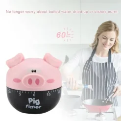 Tecknad gris kökstimer - sött och effektivt verktyg för matlagningstid