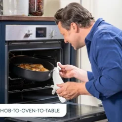 Tefal Kokkärl-Jamie Oliver Cook's Classics HA-grytan med glaslock 30 cm/5,4 L, svart