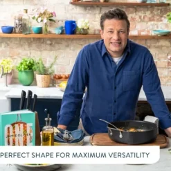 Tefal Kokkärl-Jamie Oliver Cook's Classics HA-grytan med glaslock 30 cm/5,4 L, svart