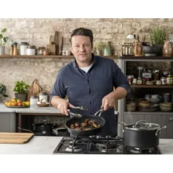 Tefal Kokkärl-Jamie Oliver Cook's Classics HA-kastrull, 24 cm/5,2 L, svart