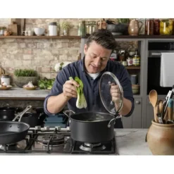 Tefal Kokkärl-Jamie Oliver Cook's Classics HA-kastrull, 24 cm/5,2 L, svart