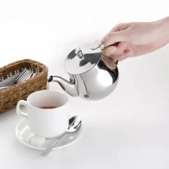 Tekanna - Olympia - 500 ml - Rostfritt stål - Spegelfinish - Värmebeständiga handtag