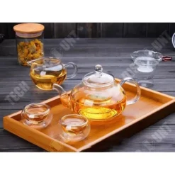 Tekanna - Transparent - 600ML - Värmetålig - Med filter - För vuxna