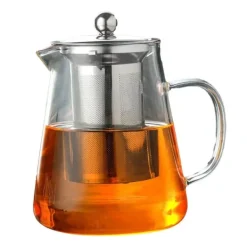 Kaffe- & Tekannor-Tekanna av glas - 1300 ml kapacitet, värmebeständigt, ergonomiskt handtag - perfekt för lösblad och blommande te