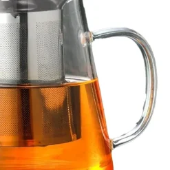 Kaffe- & Tekannor-Tekanna av glas - 1300 ml kapacitet, värmebeständigt, ergonomiskt handtag - perfekt för lösblad och blommande te