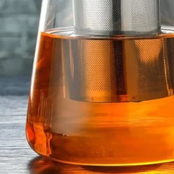 Kaffe- & Tekannor-Tekanna av glas - 1300 ml kapacitet, värmebeständigt, ergonomiskt handtag - perfekt för lösblad och blommande te