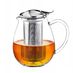 Tebryggare-Tekanna Glas 1300 ml – Värmebeständig Tebryggare med Rostfritt Filter