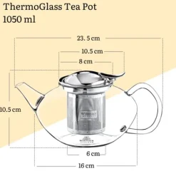 Tekanna termoglas Wilmax 1050 ml