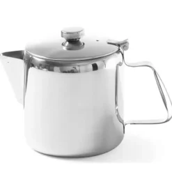Tekannakanna med lock i rostfritt stål för kaffe och te 0,9L - Hendi 453308