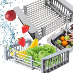 Durkslag & Silar-Teleskopisk Durkslag för Grönsaker & Disk