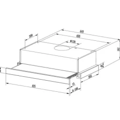 Köksfläktar-Teleskopisk köksfläkt 50cm Inox BT-233