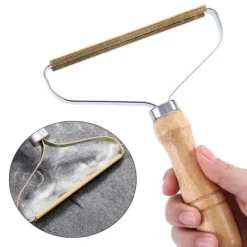 Återanvändningsbar Luddborttagare med Trähandtag Klädvårdsrulle