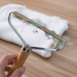 Återanvändningsbar Luddborttagare med Trähandtag Klädvårdsrulle