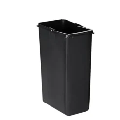 Källsorteringskärl-Återvinningsbehållare, 60.5x36.5x56.5 cm, Silver, Svart