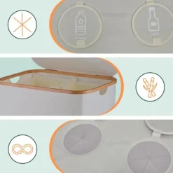 Källsorteringskärl-Återvinningskärl, 68,5x57x37 cm, 80x57x37 cm