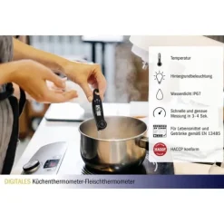 Matlagningstermometrar-TFA Dostmann 30.1061.01 Kökstermometer °C/°F-format, Babykost, Käftar, Stek, Medborgare, Fett, Flytande ämnen, Halvfast