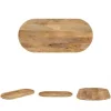The Living Store Bordsskiva 90x40x3,8 cm oval massivt mangoträ - Bordsskivor