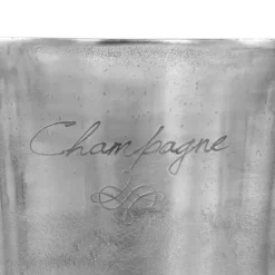 The Living Store Champagnekylare massiv aluminium 39x29x71 cm silver - Skulpturer & statyer