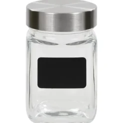 Förvaringsburkar-The Living Store Förvaringsburkar i glas med etiketter 12 st 300 ml - Kakburkar