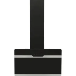 The Living Store Köksfläkt 60 cm stål och härdat glas svart - Köksfläktar