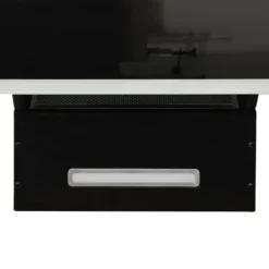 The Living Store Köksfläkt 60 cm stål och härdat glas svart - Köksfläktar