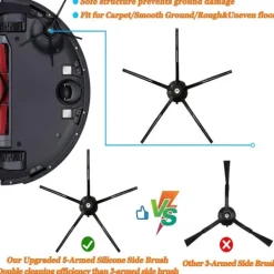 Dammsugartillbehör-Tillbehör Xiaomi Roborock S5 Max/S50/S51/S55/S5/S60/S65/S6/S6 Pure/S6 MAXV 8 delar