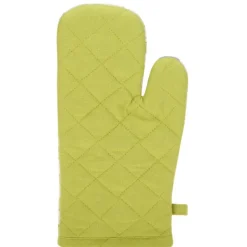 Grytlappar & Grillvantar-Tjocka kökshandskar i textil, par NICOLE, 100 % bomull, art. 52359, mönster, 8 färger, grön, vit, blå