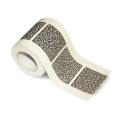 Toalettpapper-Toalettpapper i form av en labyrint, heminredningsobjekt med ovanlig design
