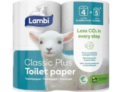 Toalettpapper Lambi Classic Plus 3-lagers L25,5m Vit, 7 pk x 4 rullar/påse - (28 st.)