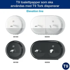 Toalettpapper-Toalettpapper TORK Adv T9 2-lag 12/fp